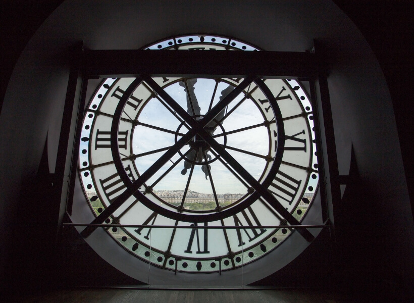 the Orsay museum clock seen from the inside