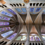 Looking up the cieling of the Chartres Cathedral