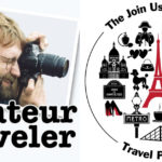 the logo of the Amateur Traveler podcast and the Join Us in France Travel Podcast