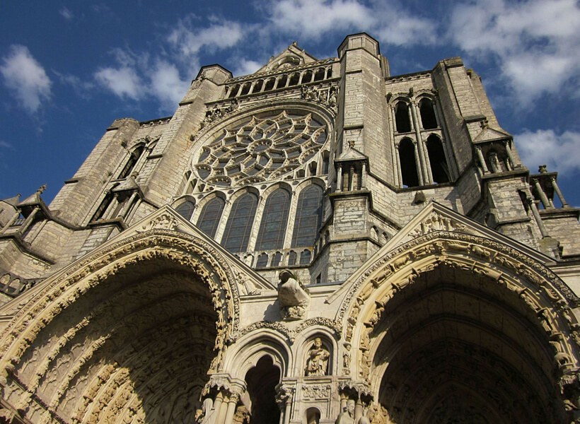 Chartres Cathedral and blue sky