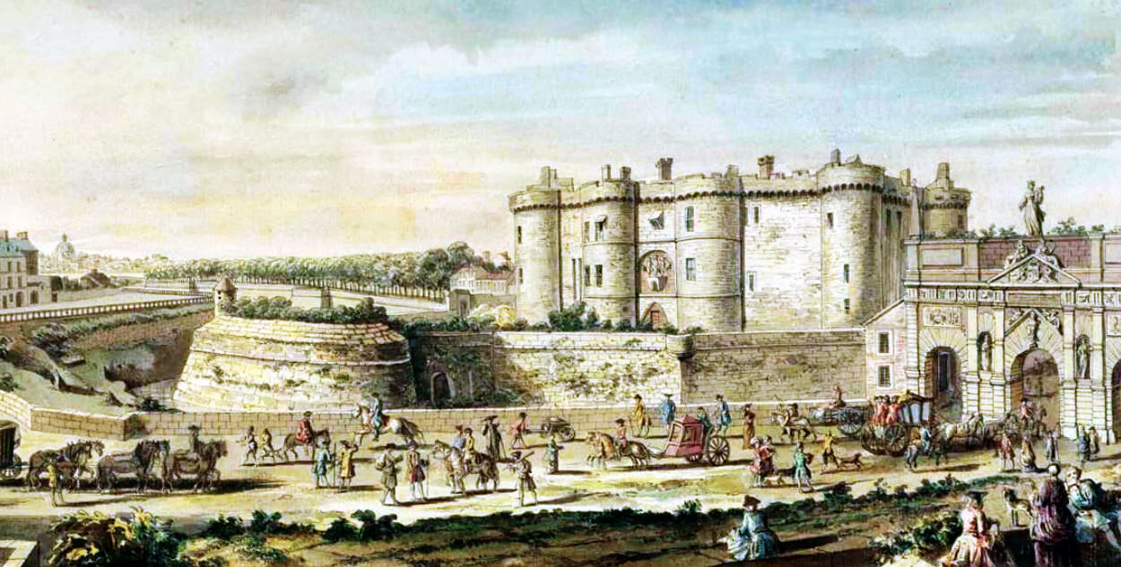 Painting of the Bastille Saint-Antoine in 1715