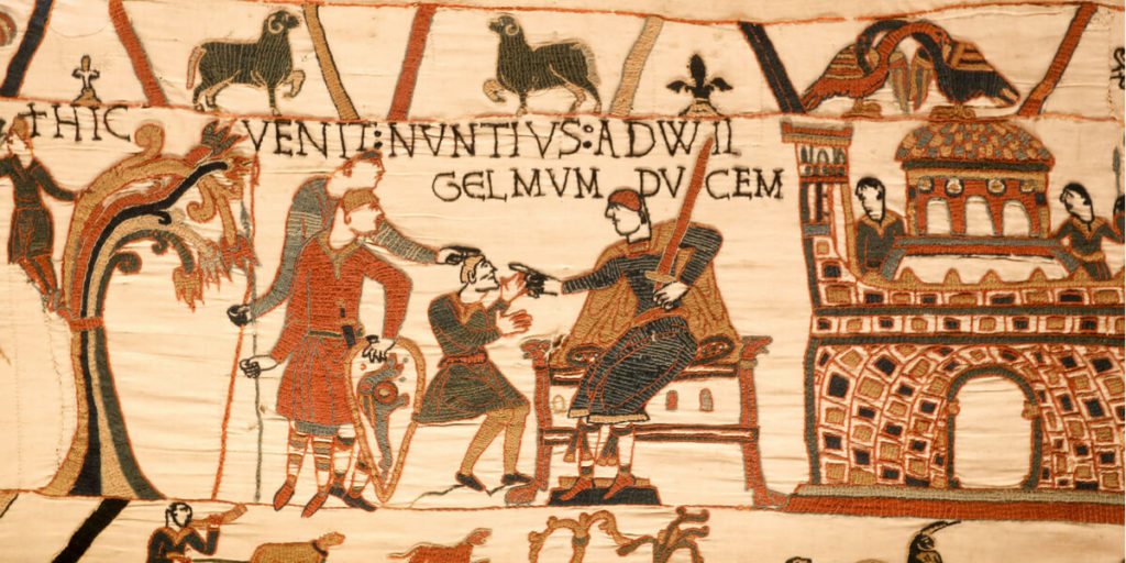 The Bayeux Tapestry in Normandy, unveiled in 1077 and as vibrant as ever!