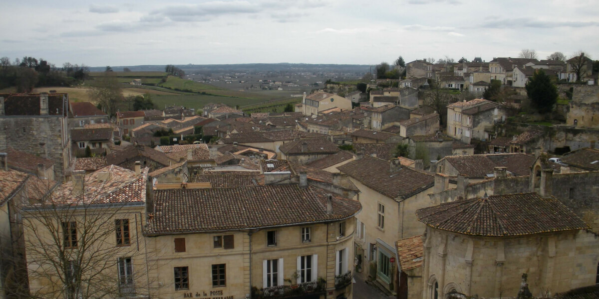 Saint-Émilion village seen from a rooftop
