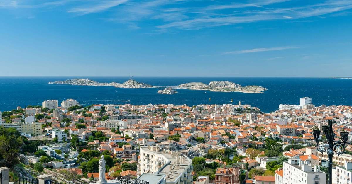 Overall view of Marseille, France in the day time