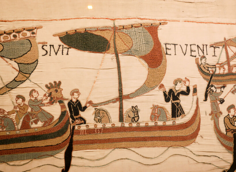 The Bayeux Tapestry in Normandy, unveiled in 1077 and as vibrant as ever!