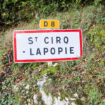 city limits sign for saint-cirq-lapopie