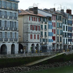 Row of houses along the river in Bayonne