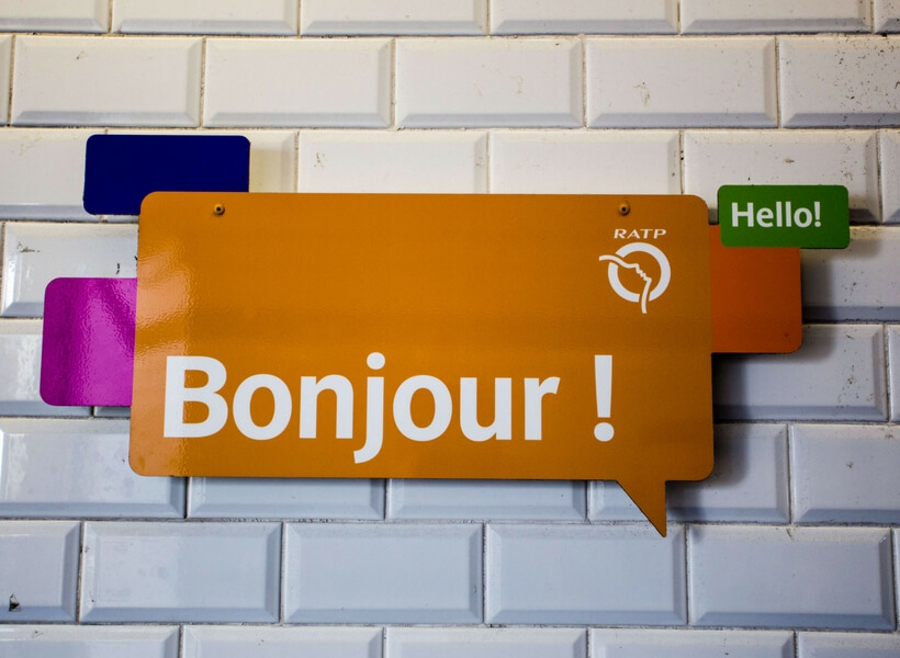 bonjour sign in the paris metro: 10 tips for getting around paris episode