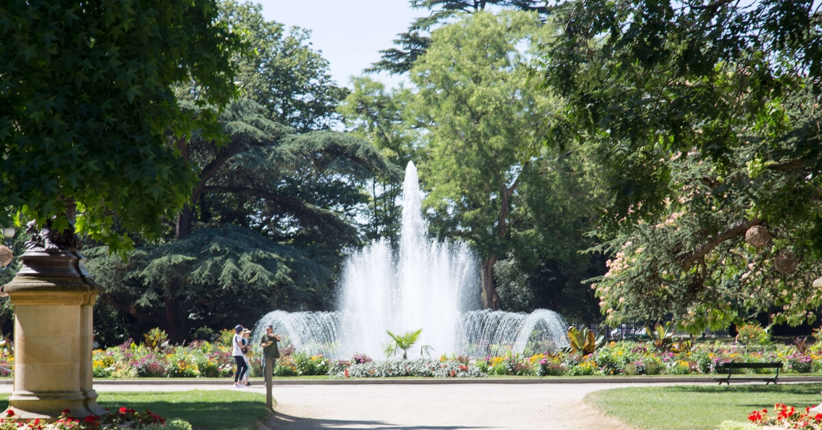 Water fountain at the Grand Rond in Toulouse: parks and gardens in Toulouse Episode