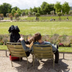 Couple hanging out at the Luxembourg Gardens: paris trip report episode