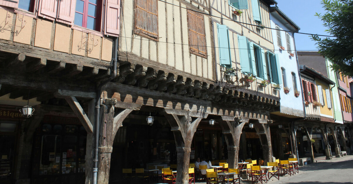 half-timbered houses in Mirepoix
