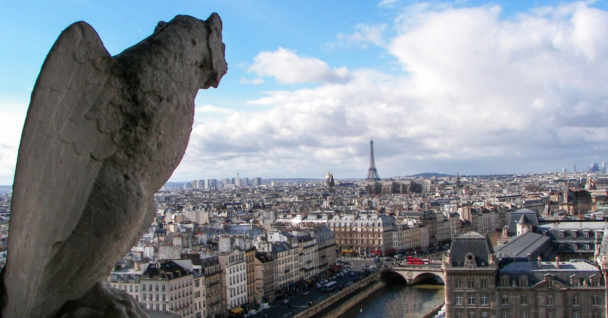 view from the top of the Notre Dame towers; paris highlights you can see in one day episode