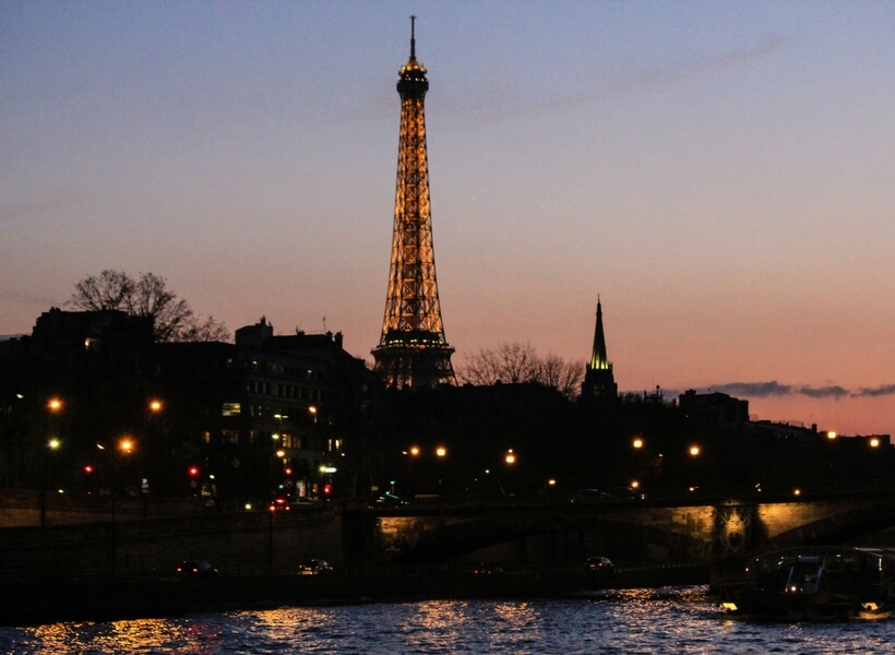 paris highlights; view from the bateaux mouches