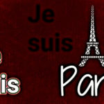 Je Suis Paris red poster with eiffel tower: terror attacks in france episode