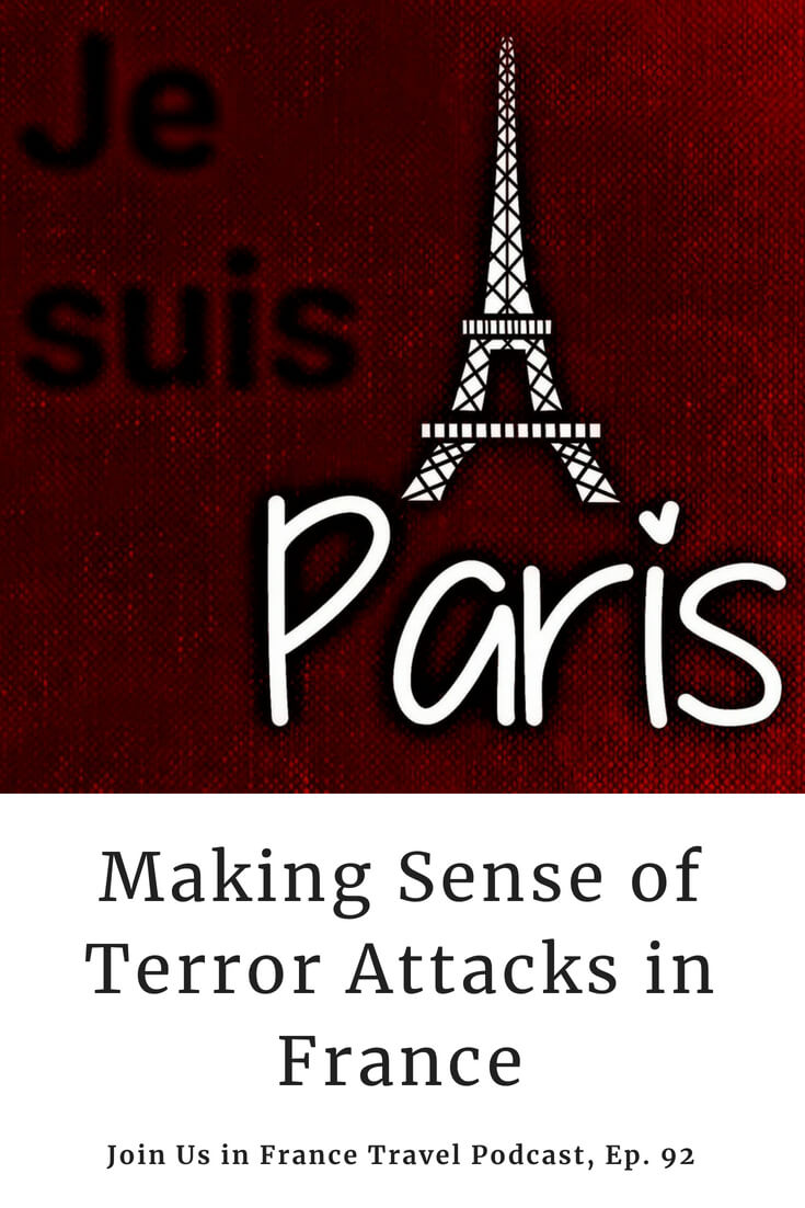 Terror attacks are a scourge in many countries, including France. In today's episode we discuss what happened at the Bataclan and put it in the French historical perspective. We also share best practices that will help you find safety no matter what circumstances you find yourself in.