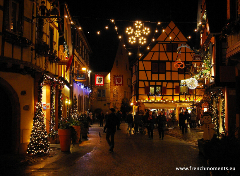 Decorated street all lit-up: Christmas in France Episode