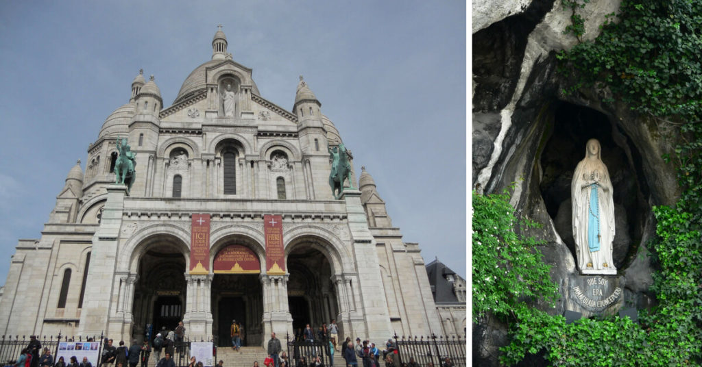 Lourdes in France, a startling place of pilgrimage and history