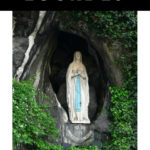 Statue of the Virgin Mary at the grotto when she appeared to Bernadette Soubirou