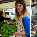 Emily Dilling at the food market in Paris