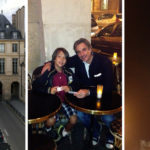 child at his place des vosges hotel, at the restaurant, in front of the Vendôme column