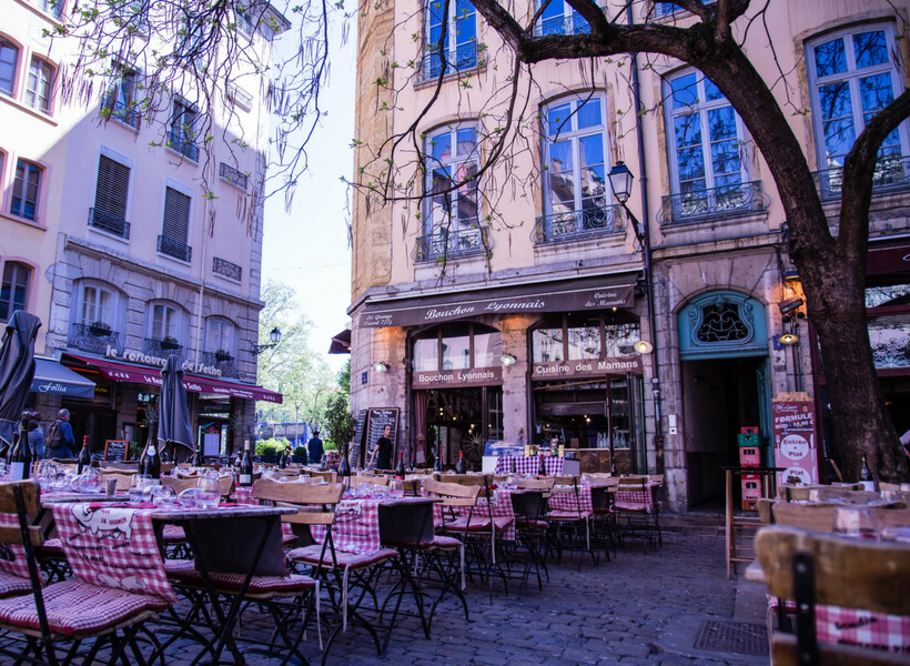 restaurant terrace: top attractions in Lyon episode