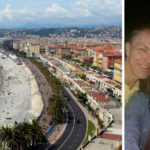 View of Nice, France and picture of Steve and his daughter during the fireworks in Nice on the day of the attack