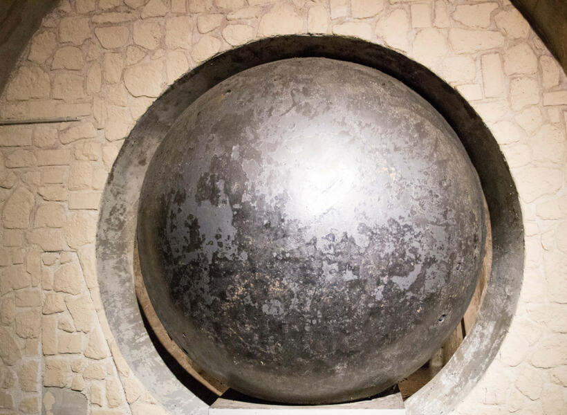 large ball used to unclog the paris sewer