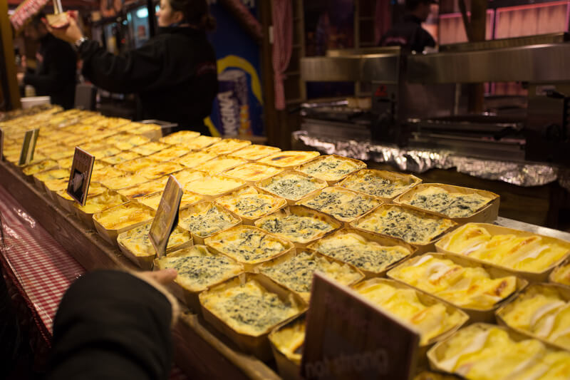 Tartiflette vendor at the Paris Christmas Market