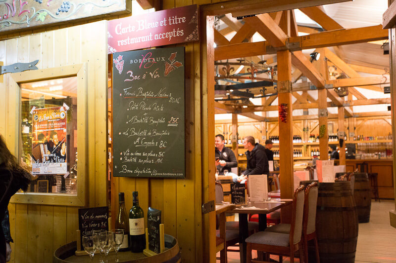 sit-down restaurant at the Paris Christmas Market