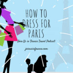 classy woman walking a standard poodle: paris packing list episode