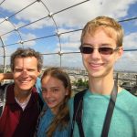 France with Teenagers: Henry, his sister and father.