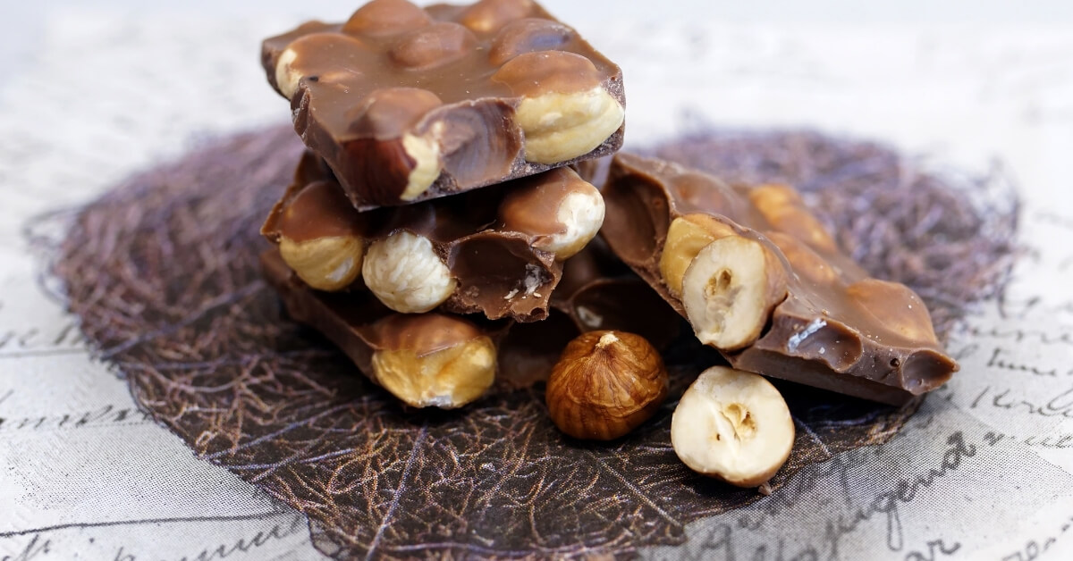 chocolate and hazlenuts on a beautiful table: food allergies episode
