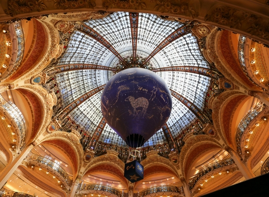 The cieling of the Galleries Lafayette on boulevard Hoffmann in Paris