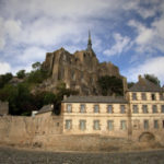 overall view of the Mont Saint Michel on a cloudy day