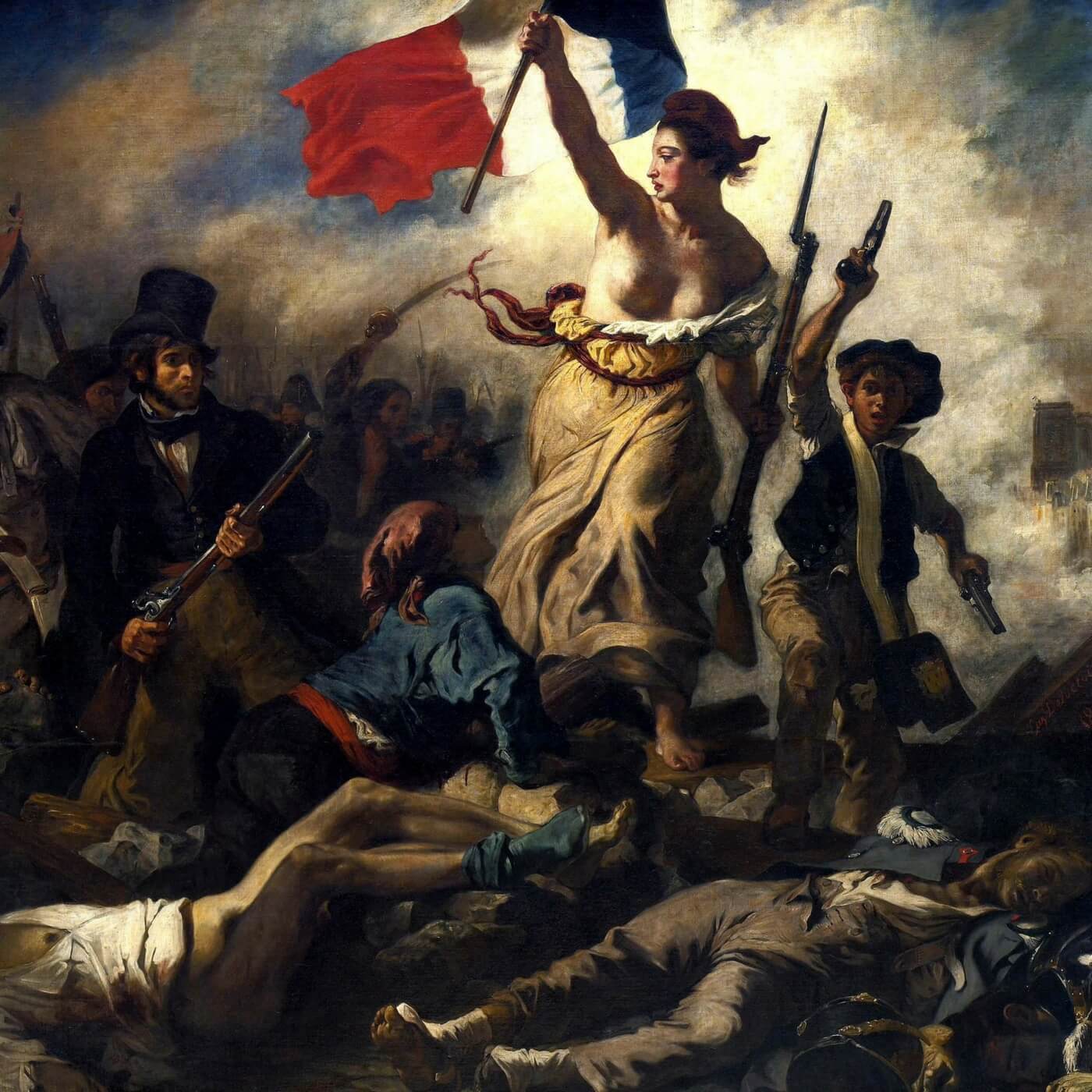 Liberty leading the people by Delacroix; the Hunchback of Notre Dame