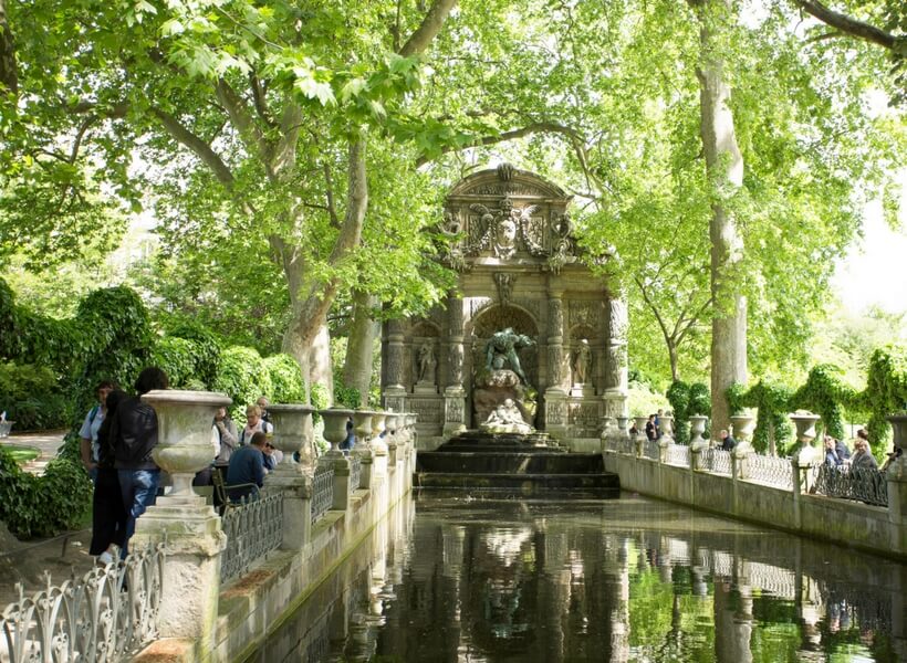 The Medici Fountain and Reflecting Pond at the Luxembourg Gardens