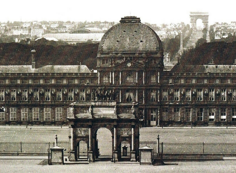 The Arc de Triomphe du Carrousel and the Tuileries Palace; Paris Historical Axis