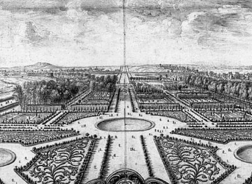 Symmetrical Layout of the Tuileries Gardens; Paris Historical Axis