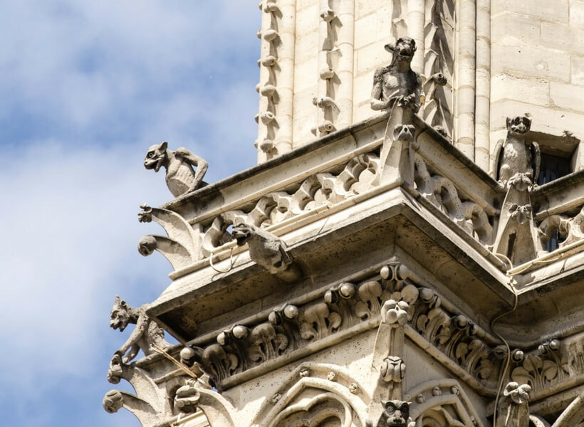 gargoyles on notre dame cathedral; paris highlights