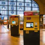 ticket machines at the train station in Limoges