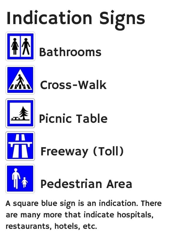 indication signs drivers may encounter in france