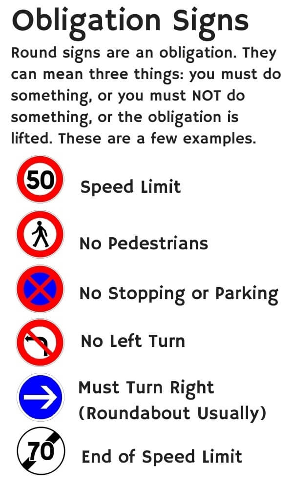 obligation signs drivers may encounter in france