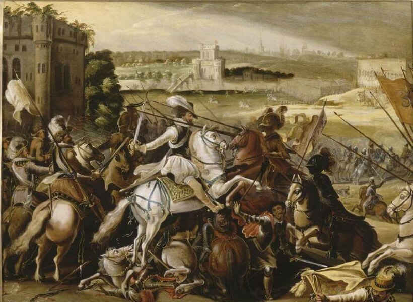 henri iv at the battle of Arques on Sept 21, 1589