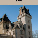 The chateau of Pau against a blue sky background