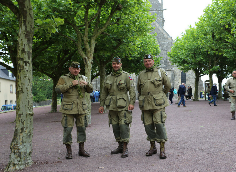 3 French men that participate in Operation Overlord reenactment