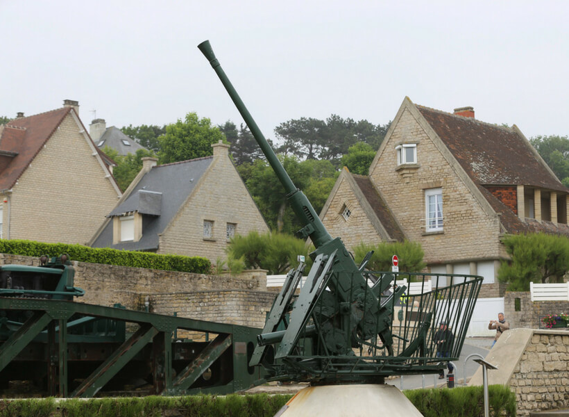 Gun battery such as the ones that were used during Operation Overlord