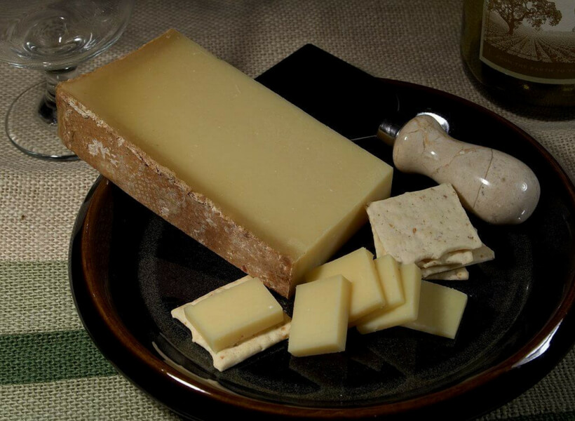 Beaufort cheese on a plate