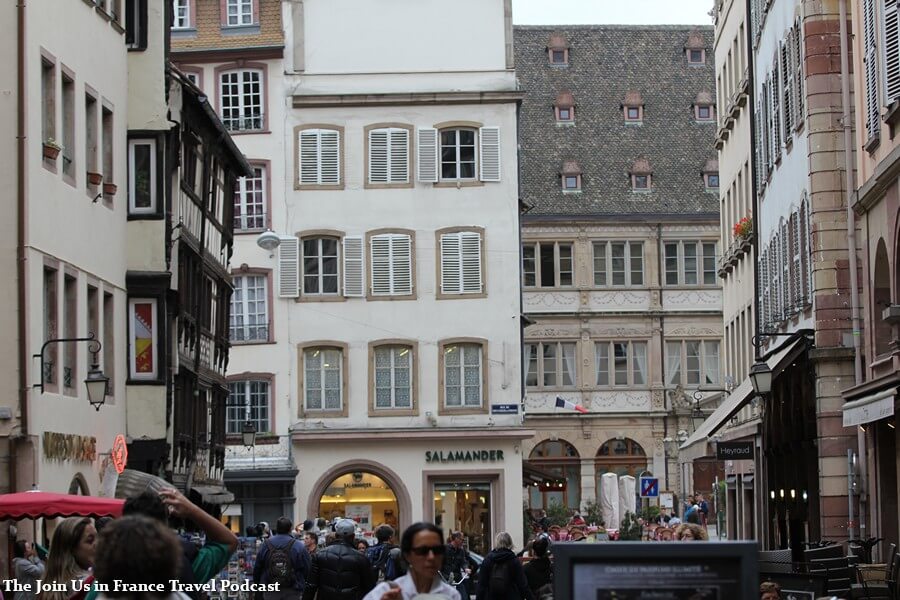 Pedestrian street in downtown Strasbourg