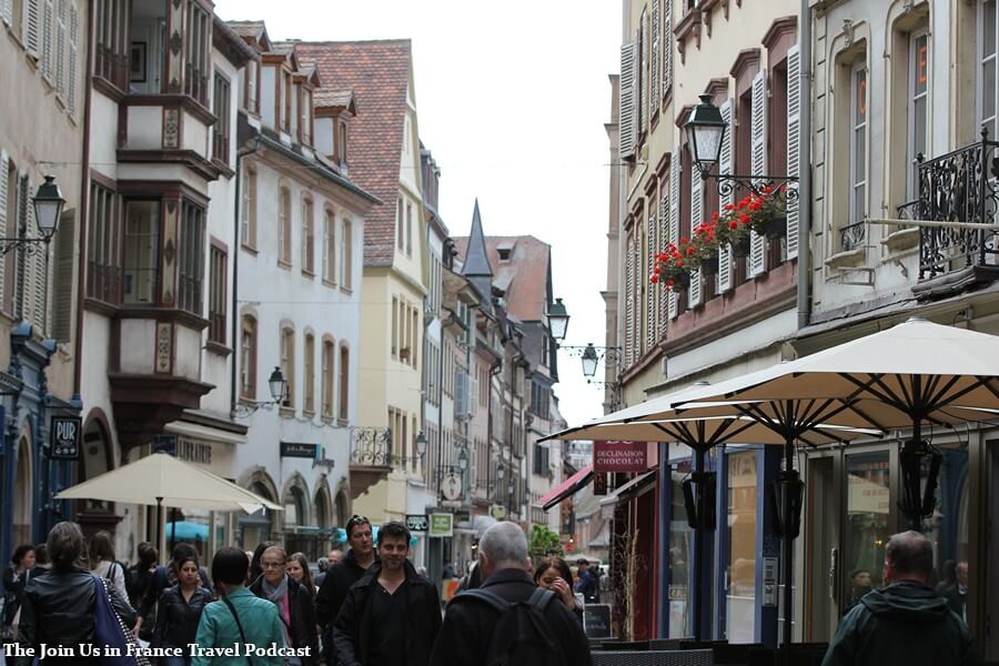Pedestrian street in downtown Strasbourg