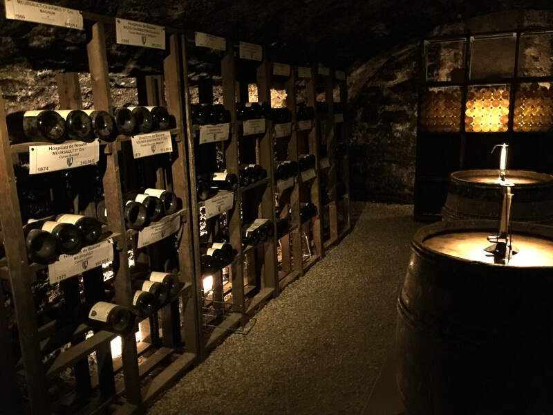 Wine cellar or "cave" in French